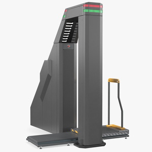 Airport Security X Ray Full Body Scanner Rigged 3D