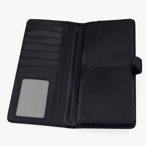 Open Long Wallet Black 3D