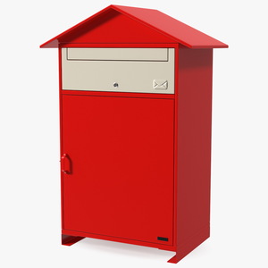 Drop Box for Parcels Red 3D model