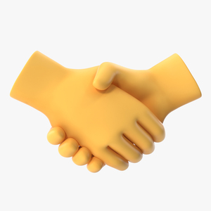 3D Handshake Gesture Emoji model