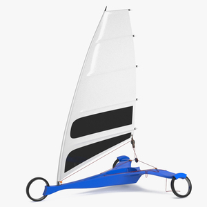 3D Futuristic Land Sand Yacht Blue