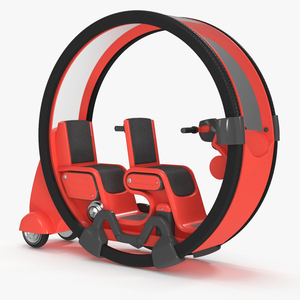 3D Futuristic Transport Car Tube Red model