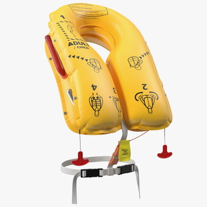 3D Inflated Airline Life Vest