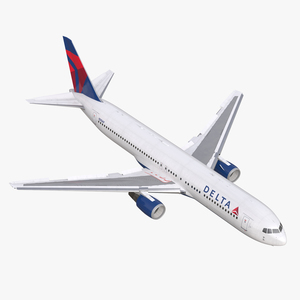 Boeing 767 300 Delta Air Lines Rigged 3D