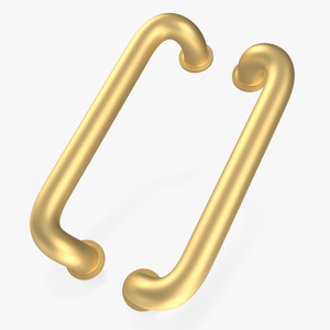 3D model Door Handles Vintage Gold