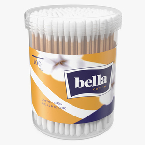 3D Cotton Buds Round Box