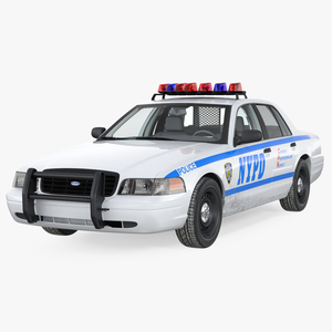 3D model Ford Crown Victoria Police Car NYPD