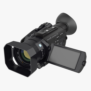 3D Compact Camcorder Sony PXWS X70 Rigged model