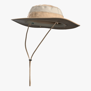 Khaki Fishing Hat 3D