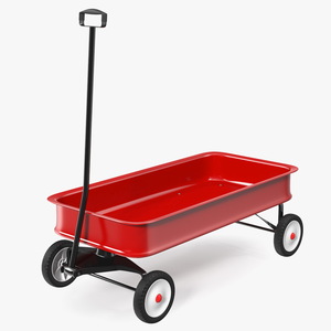 3D model Little Red Toy Wagon