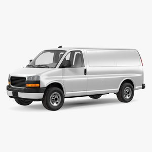 3D Commercial Cargo Van White