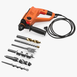 3D Electric Hand Drill with Bits Set model