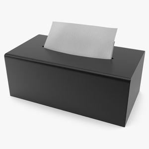 3D Tissue Box Black