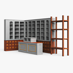 3D Shop Furniture Set model