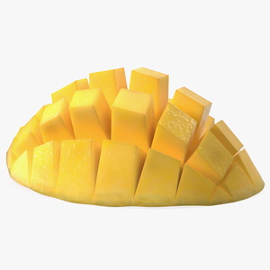 Mango Cut in Squares Red 3D model