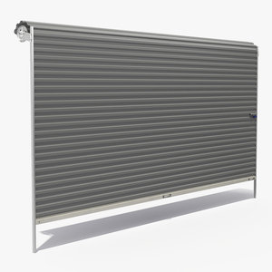 3D Commercial Industrial Garage Rolling Door Rigged model