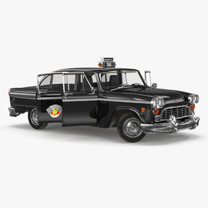 3D model Checker Marathon Taxi Cab Vintage Rigged