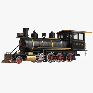 Steam Train Locomotive 4 3D model