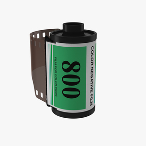 3D model 35mm Film Roll Green