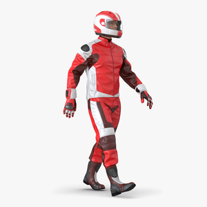 3D Motorcycle Rider Generic 2 Rigged model