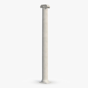 3D Ionic Column Greco Roman 3