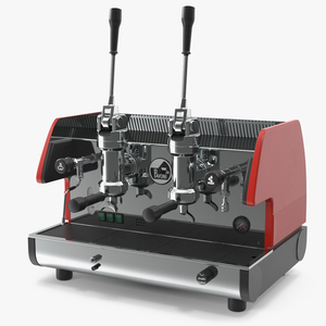 3D model Commercial Espresso Machine La Pavoni BAR T 2L Red