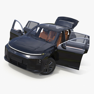 3D model CUV Obsidian Black Rigged