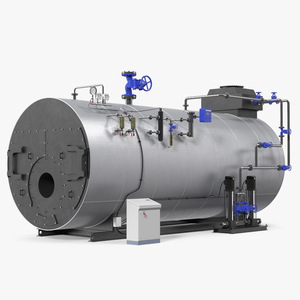 3D Industrial Horizontal Boiler model