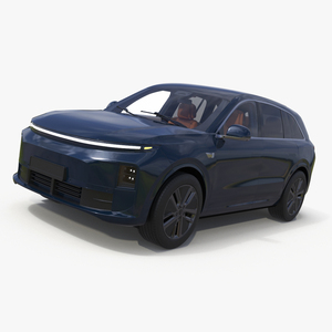 3D Electric SUV Ocean Blue model