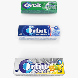 Orbit Chewing Gum Set of Three Flavours 3D model