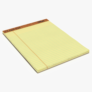 3D Legal Pad Writing Pad