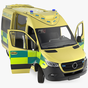 3D Emergency Ambulance Rigged