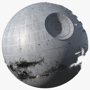 3D model Star Wars Death Star Destroyed