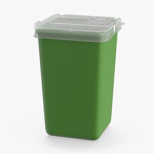 Tabletop Plastic Waste Container 3D