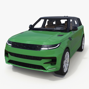 Green Modern Crossover Sport Simplified 3D model