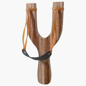 3D Wooden Slingshot Dark