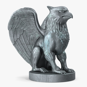 Griffin Statue Bronze for 3D Print 3D model