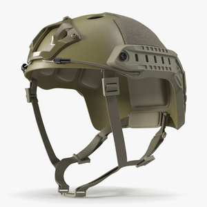 Airsoft Khaki Tactical Helmet 3D model