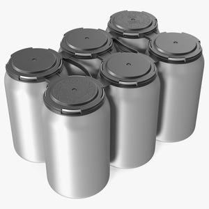 3D 6 Pack Plastic Soda Can Carrier