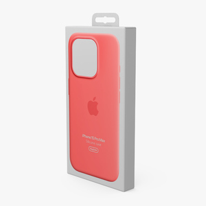 3D Apple iPhone 15 Pro Max Silicone Case Red Packaging