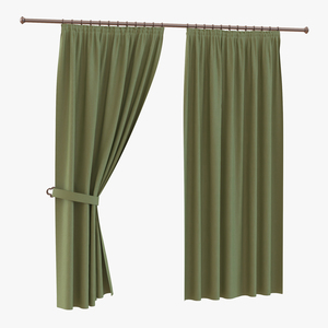 3D model Curtain 2 Green