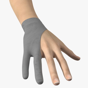 3D Grey Drawing Glove on Hand