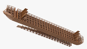 3D model Noah Ark Cross Section with transparency