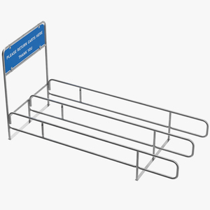 3D Grocery Cart Double Corral