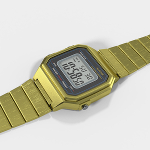 3D Golden Classic Electronic Watch