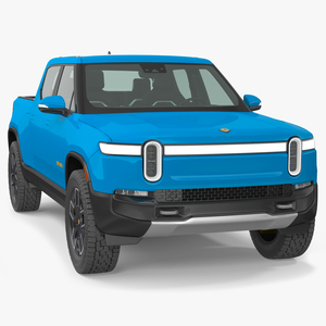 3D 2023 Rivian R1T EV Pickup Truck Blue