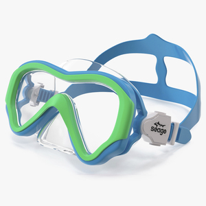 Kids Swimming Mask Seage Blue 3D model