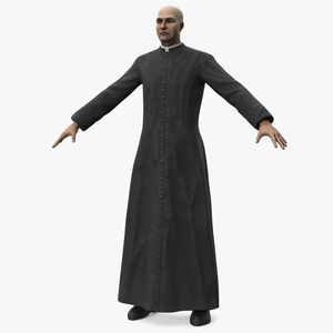 Catholic Priest A-Pose 3D