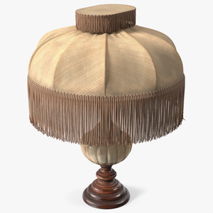 3D Old Dirty Vintage Table Lamp model