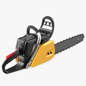 Gas Chainsaw Yellow 3D model